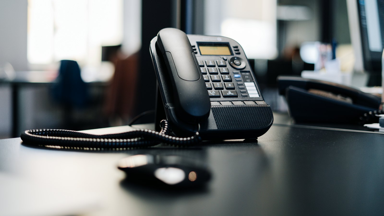 Office desk phone for customer contact