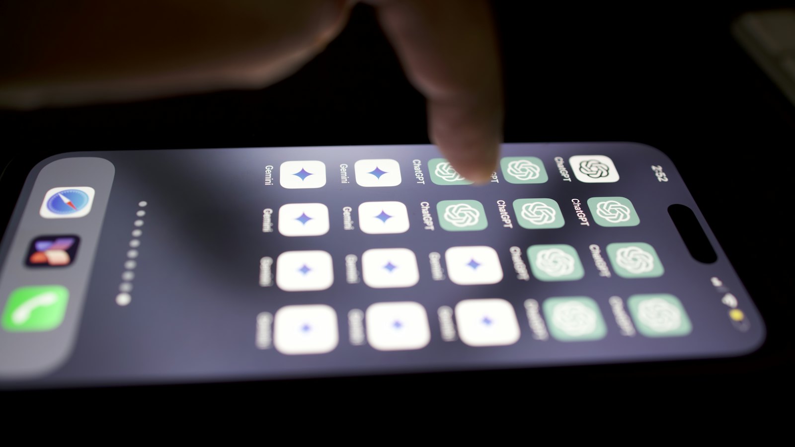 Finger tapping a button on a phone screen
