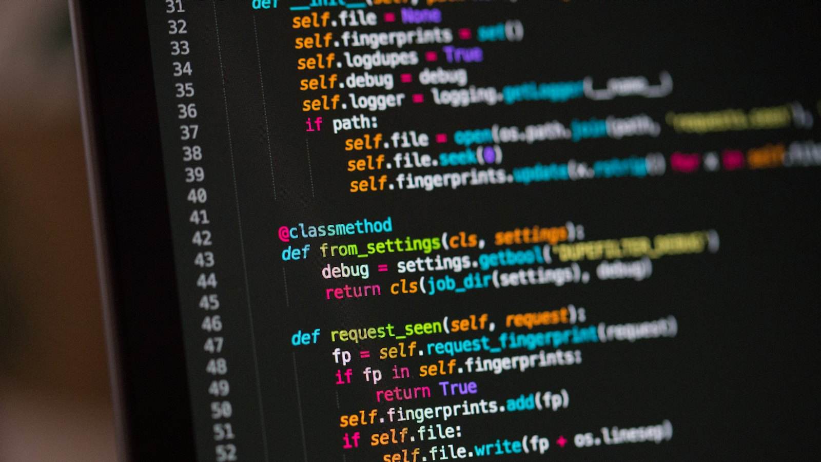 Website code on a developer screen